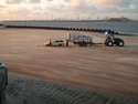 Volvo driver stuck in the sand at New Brighton