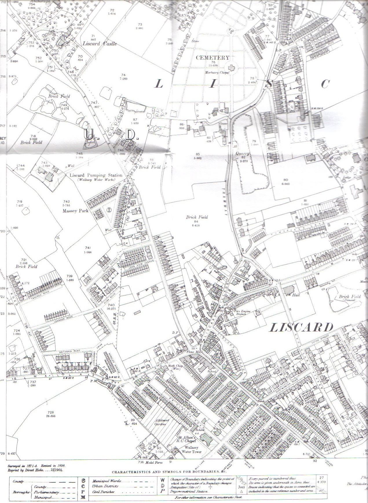 Cheshire Sheet 7.11 1909 Old Ordnance Survey Map Liscard & Egremont 1898 
